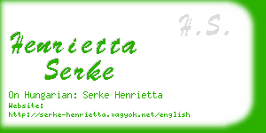 henrietta serke business card